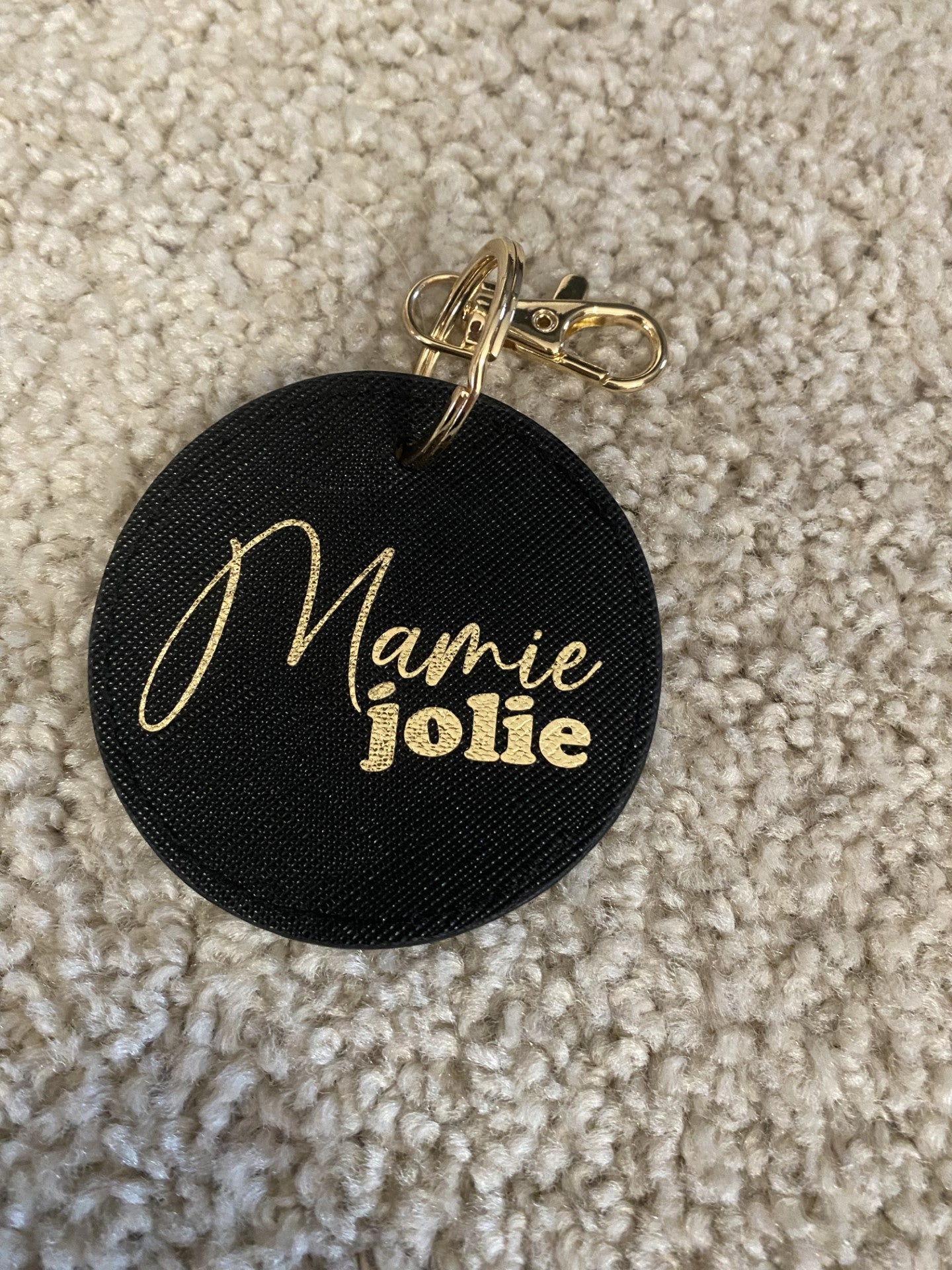 porte clé rond mamie jolie