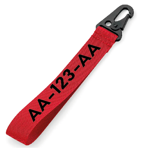 Porte-clé Dragonne Immatriculation Personnalisée — Sangle Polyester Résistante | Jegs Sticking