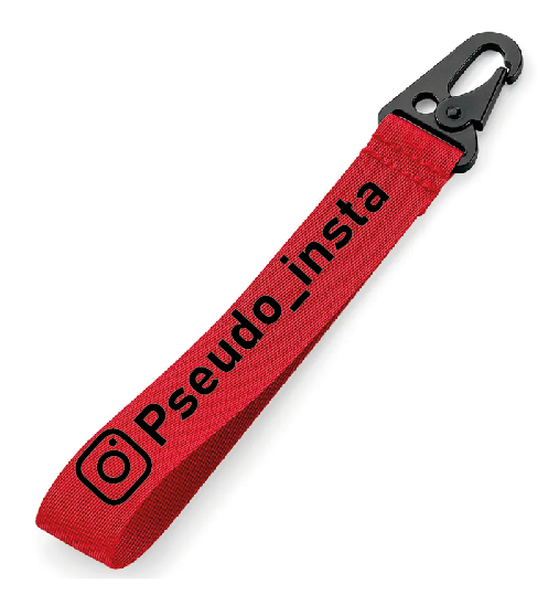 Porte-clé Dragonne Personnalisé Pseudo Instagram — Sangle Polyester Résistante | Jegs Sticking