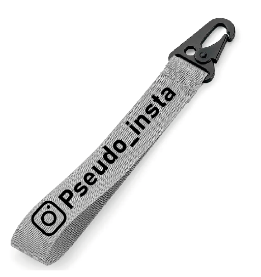 Porte-clé Dragonne Personnalisé Pseudo Instagram — Sangle Polyester Résistante | Jegs Sticking