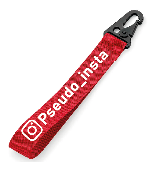Porte-clé Dragonne Personnalisé Pseudo Instagram — Sangle Polyester Résistante | Jegs Sticking